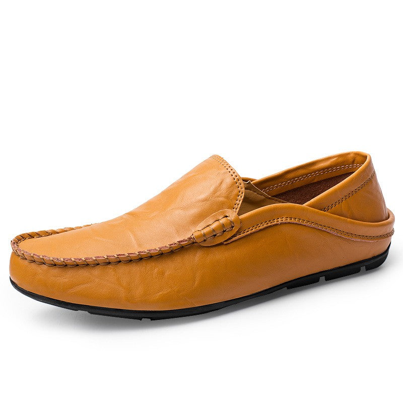 Mocasines de cuero hombre — talón plegable — calzado para viaje